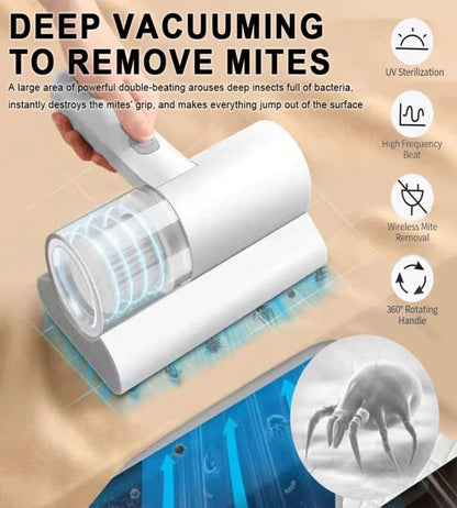 Portable Dust Suction Mites Remover Handheld Wireless Vacuum Cleaner